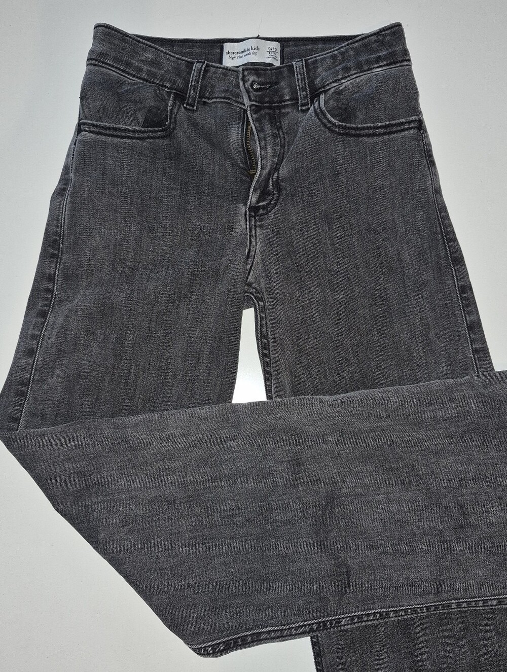 abercrombie kids Black High Rise Wide Leg